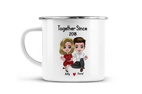 Best Gifts for Wife That She Will Love - Couple - Together Since - Personalized Mug 