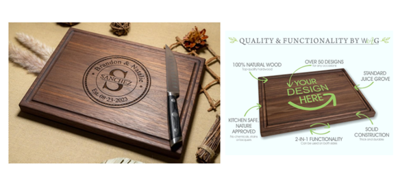 Best Gifts for Wife That She Will Love - Personalized Cutting Board from Walnut Artisan Gallery