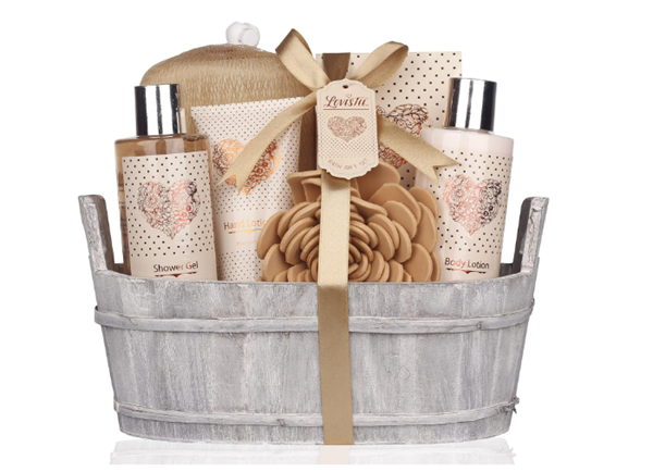 Best Gifts for Wife That She Will Love - Spa Gift Basket - Bath and Body Set with Vanilla Fragrance by Lovestee