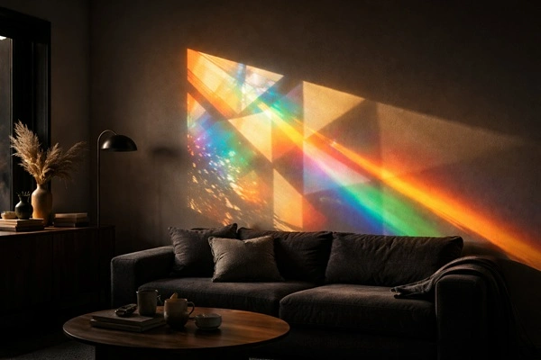 The window as a Projector-Aesthetic Window Light Patterns for Cinematic Home Lighting